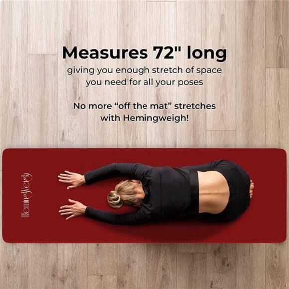 Yoga Mat for Women and Men With Strap, 72x23 in Large Non-slip Exercise Mat - Picture 3 of 7